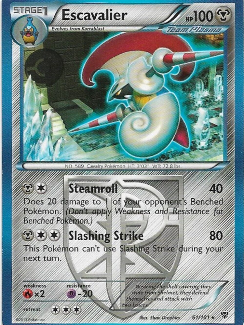 Pokemon Escavalier 61/101 Plasma Blast NM